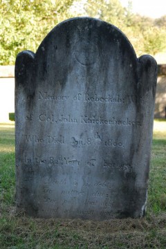 Rebeckah Fonda Knickerbocker gravestone.